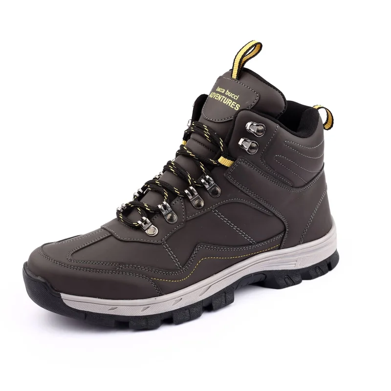 Bacca Bucci Grey Trailblazer All Terrain High Top Trekking Boots for Men | Best Price UAE